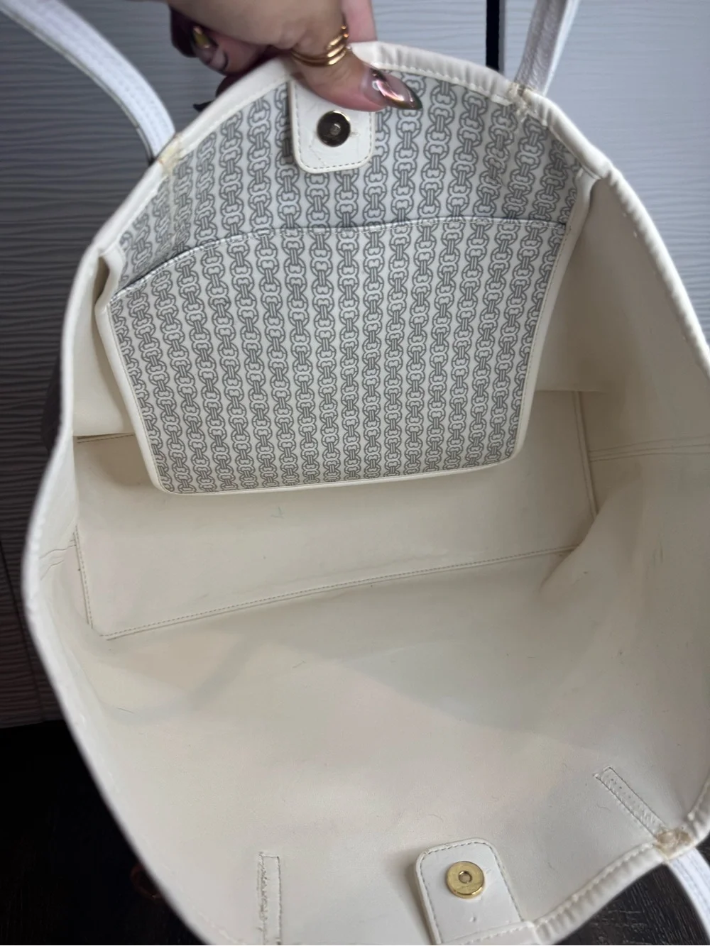 Tory Burch Gemini Link Coated Canvas Tote Bag